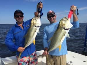 Giant Jack Crevalle Doubles on the line